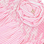 Twinset Abito Tinta Unita con Fantasia A Righe per Bambina 241GJ2211 ROSA TWINSET 