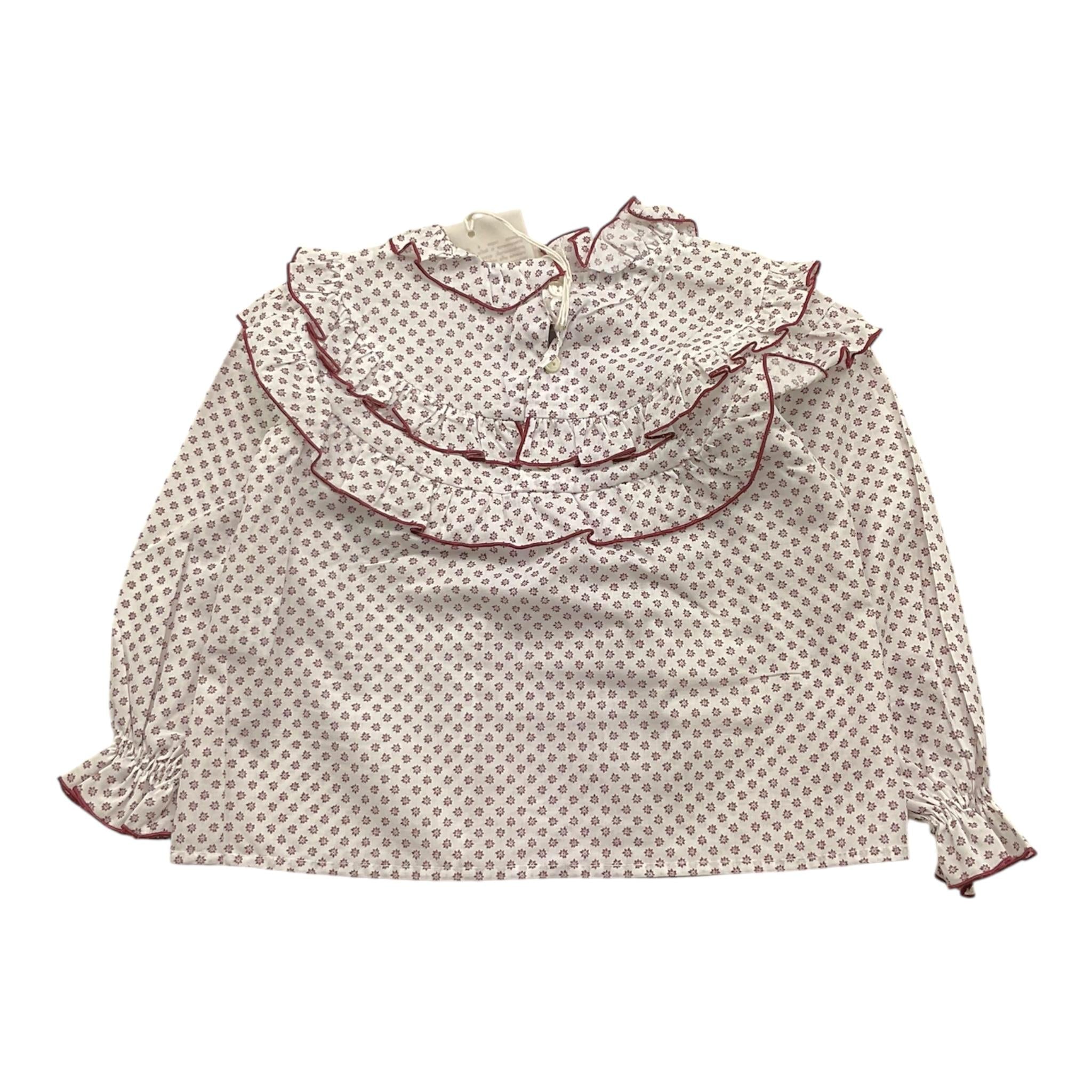 LA STUPENDERIA camicia manica lunga tinta unita fantasia floreale Bianco per Neonata TJCM44X BIANCO LA STUPENDERIA 