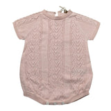 Wedoble Pagliaccetto Mezza Manica Tinta Unita con Trafori per Neonata V2502305B ROSA WEDOBLE 