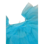 Miss Grant Top Tinta Unita con Tulle per Bambina MG1270J AZZURRO MISS GRANT 