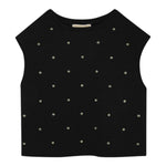 Michael Kors Canotta Tinta Unita con Borchie per Bambina R30283 NERO MICHAEL KORS 