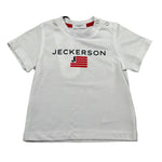 Jeckerson T-Shirt Girocollo Tinta Unita con Stampa per Neonato JN4025 BIANCO JECKERSON 