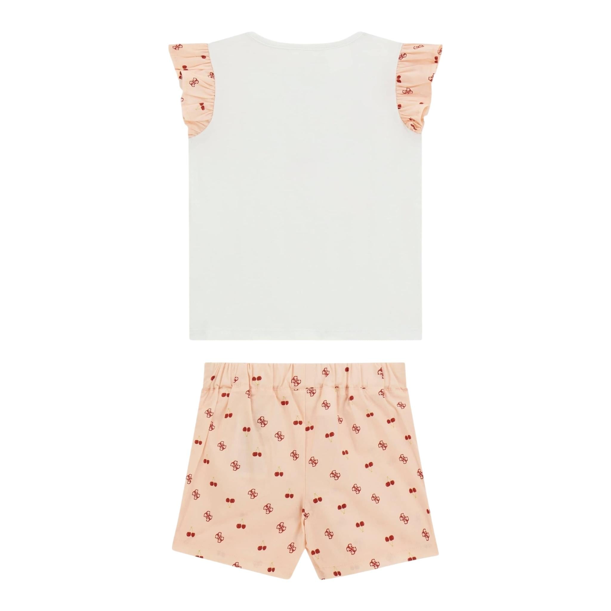 Guess Completo 2 Pezzi Short-T-Shirt per Bambina K5GG00K6YW4 BIANCO GUESS 