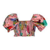 Aniye By Girl Top Mezza Manica Stampa Fantasia  Rosa Per Bambina