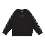 EMPORIO ARMANI felpa tinta unita girocollo con profili logati Nero per Bambino EB000017 NERO EMPORIO ARMANI 