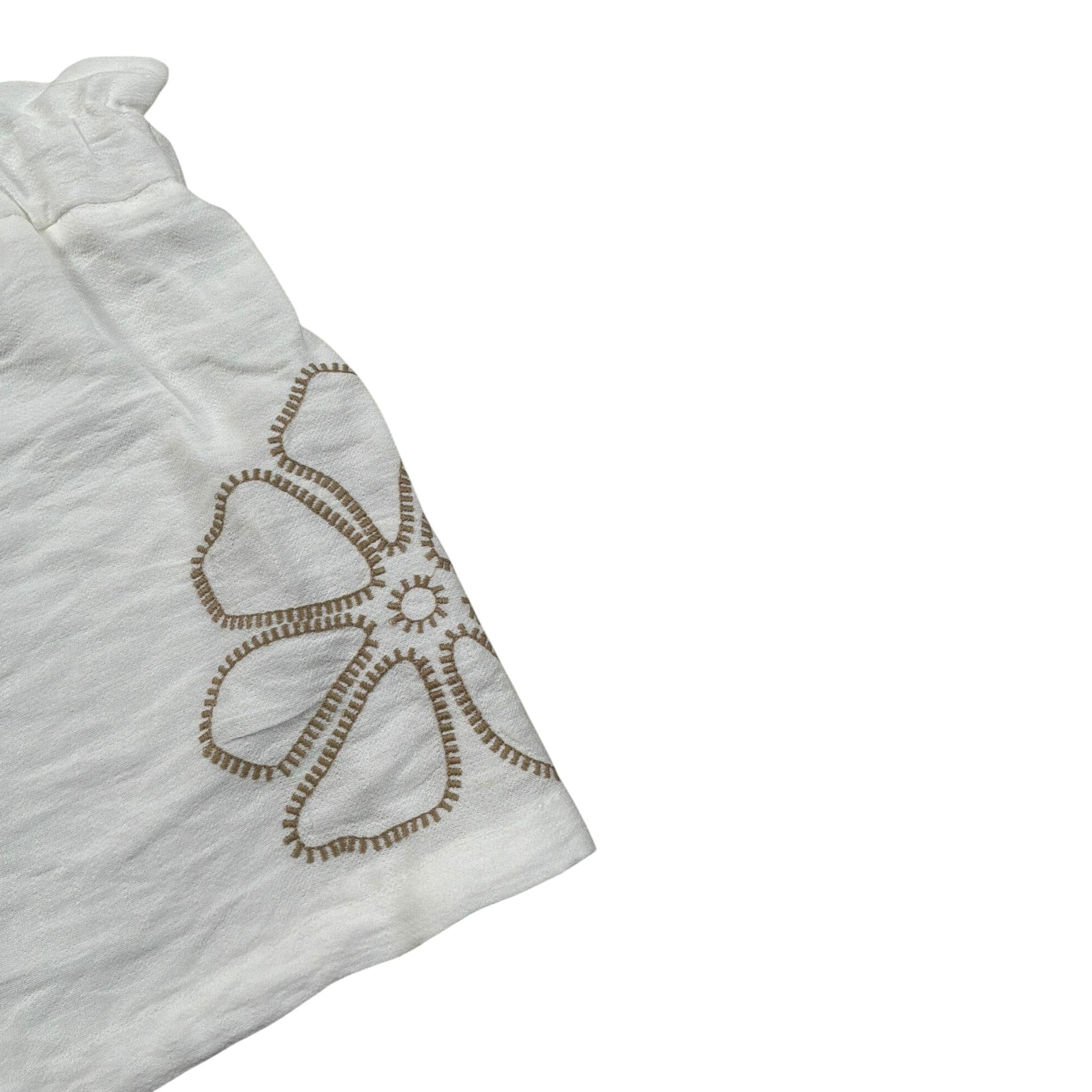 M+E' Short Tinta Unita con Elastic In Vita per Bambina UE1698 BIANCO M+E' 