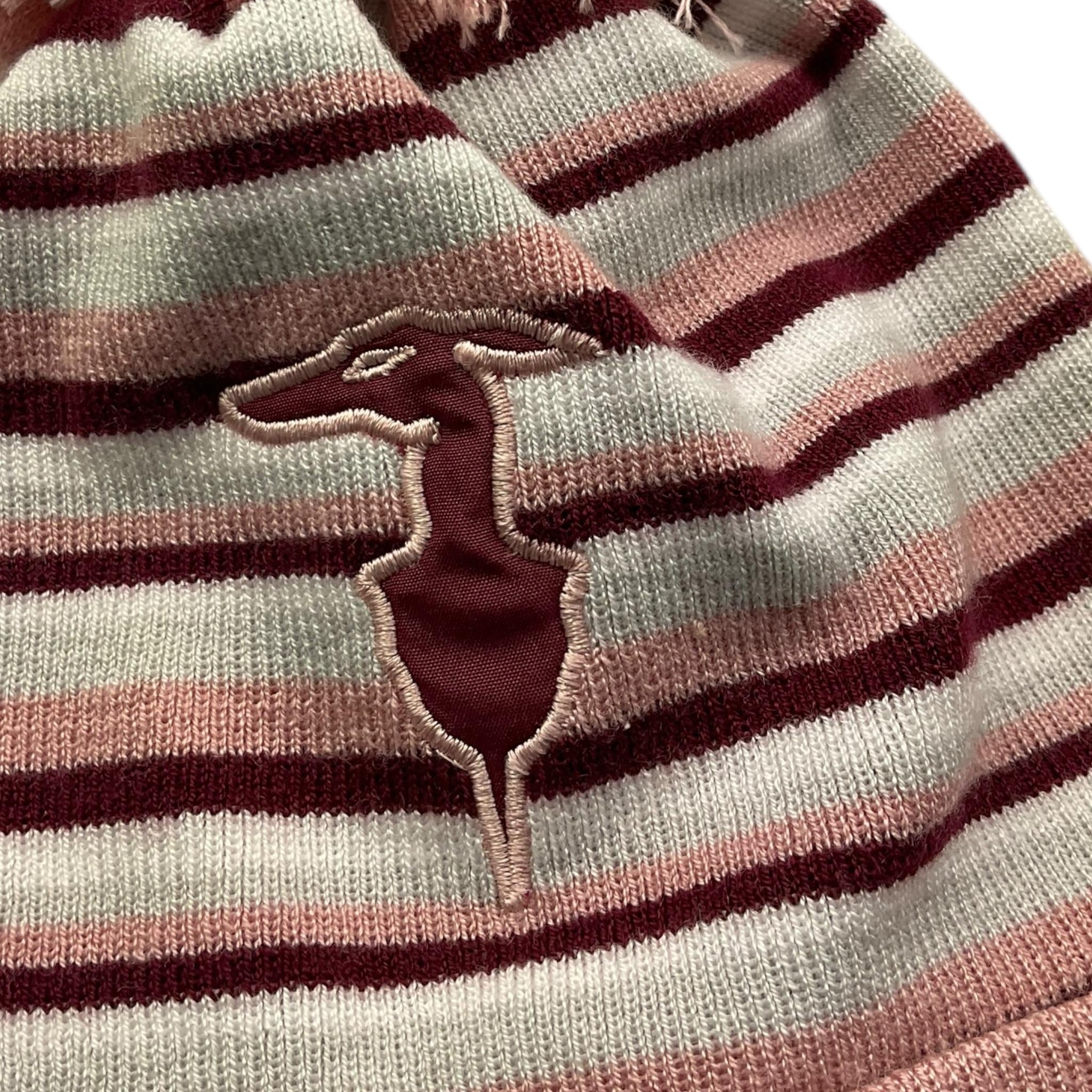 TRUSSARDI cappello tinta unita con pon pon e fantasia a righe Bianco per Neonata TIA25225HA BIANCO TRUSSARDI 