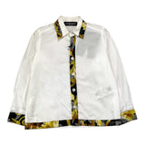 Versace Camicia Manica Lunga Con Profili In Contrasto Bianco Per Bambino