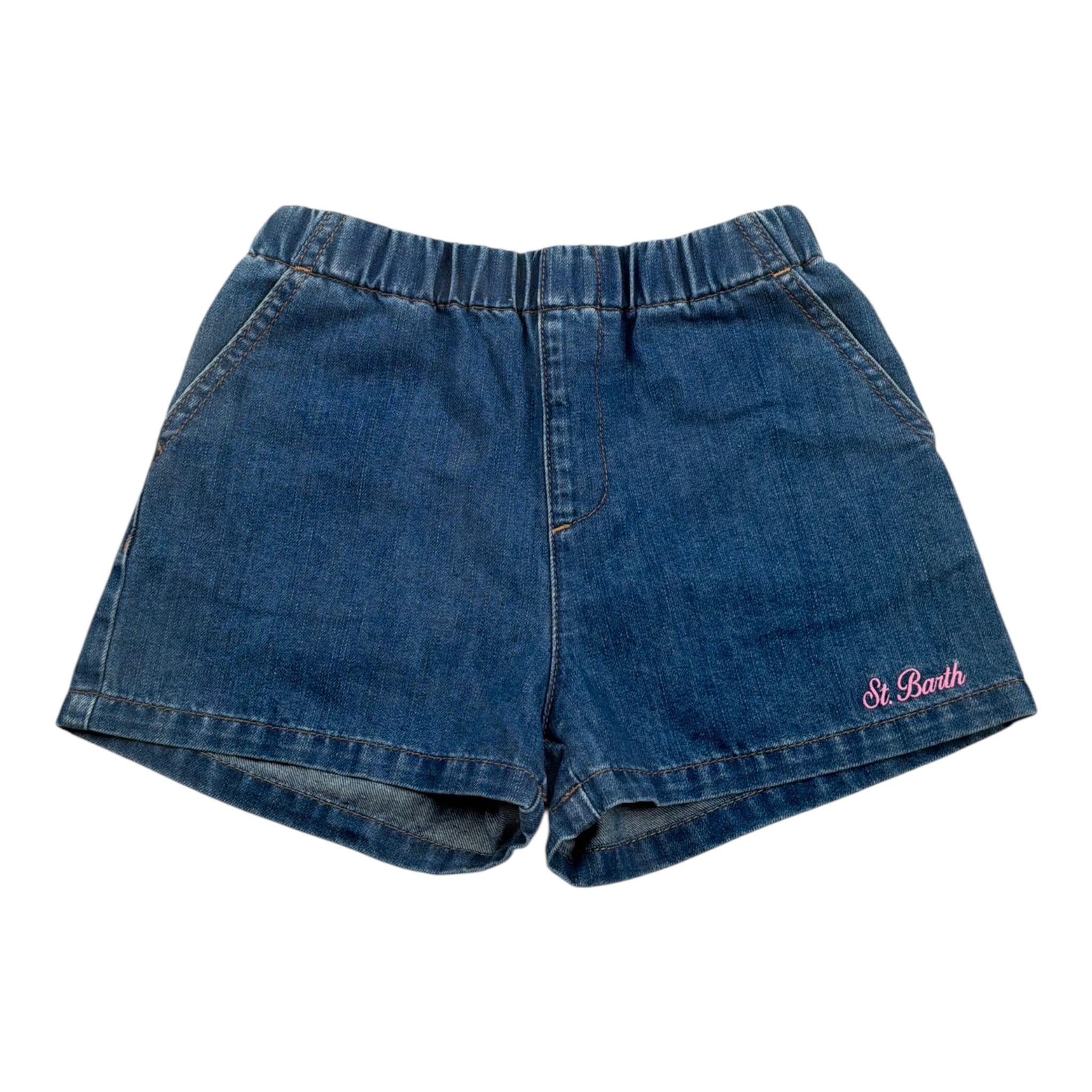 top in denim tinta unita giromanica ENY001 BLU SAINT BARTH 