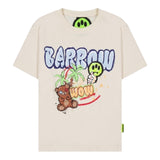 Barrow Kids T-Shirt Girocollo Tinta Unita con Stampa per Bambino S5BKJUTH065 PANNA BARROW KIDS 
