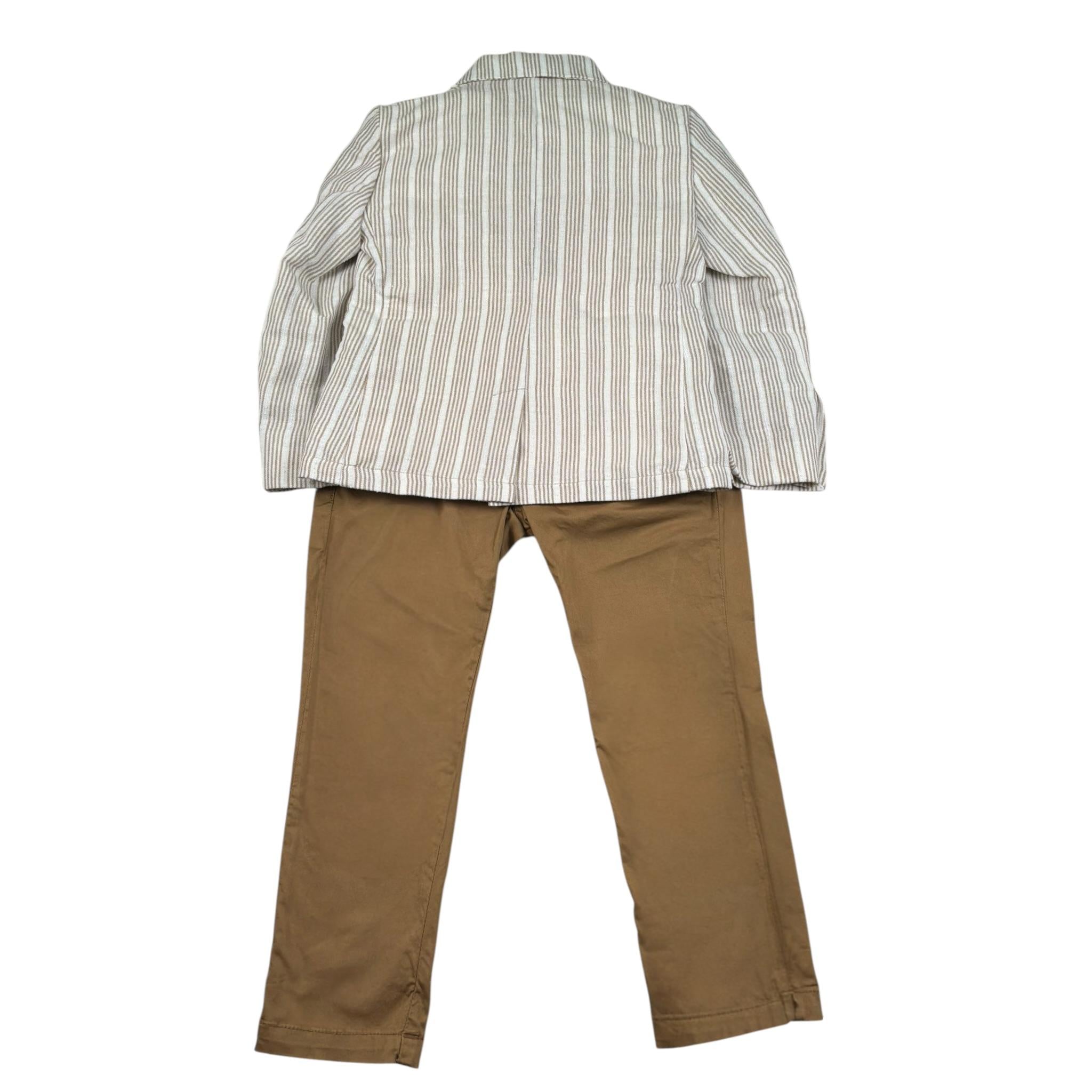 Jeckerson Completo 4 Pezzi Giacca-Camicia-Pantalone-Papillon per Bambino JB4061 BEIGE JECKERSON 