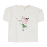 Liu Jo T-Shirt Girocollo Tinta Unita Con Stampa Bianco Per Neonata