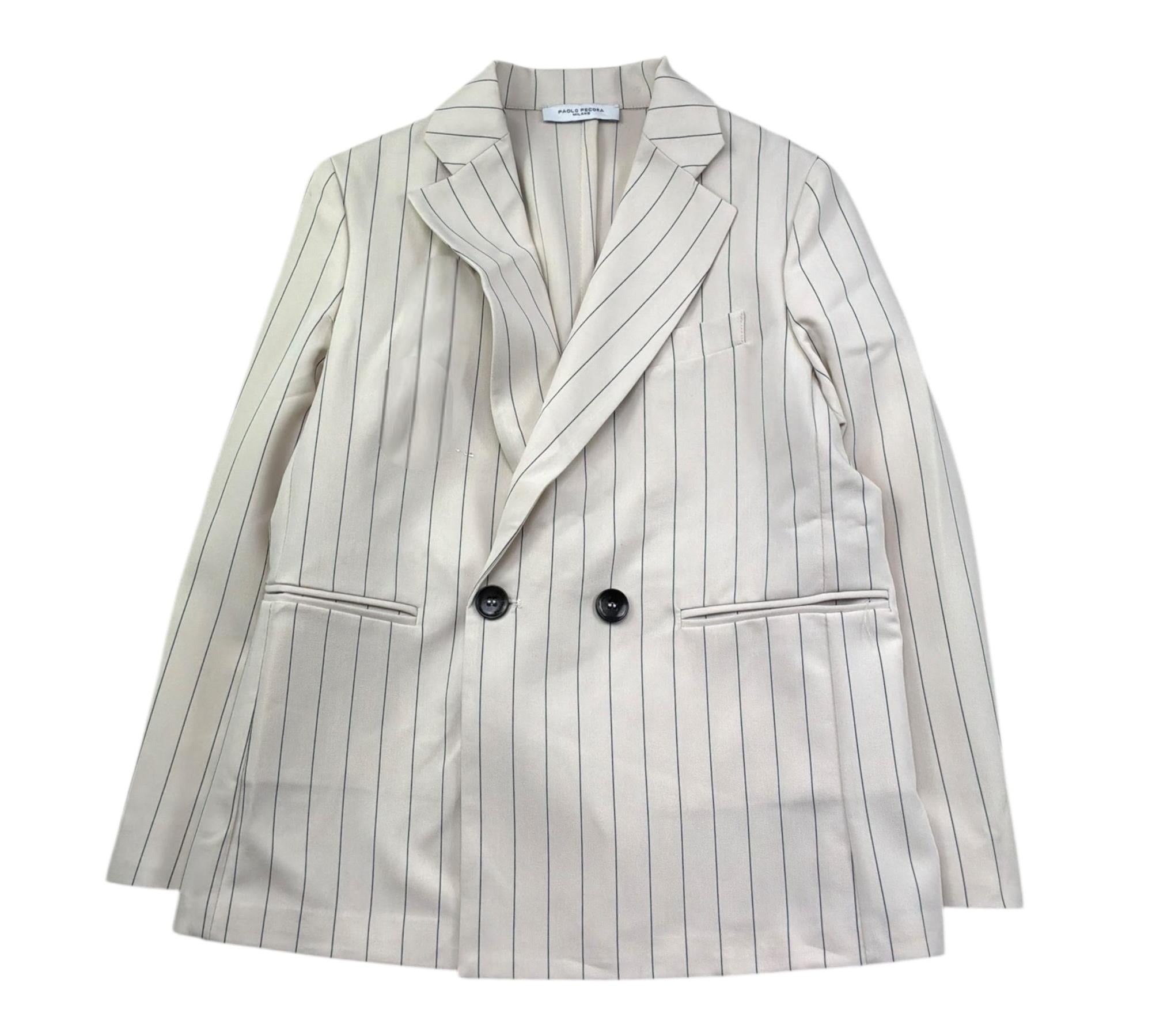 Paolo Pecora Giacca Tinta Unita Fantasia A Righe per Bambino PP4206 SABBIA PAOLO PECORA 