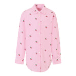 Saint Barth Camicia Bicolore con Fantasia A Righe per Bambina BRIG003X ROSA SAINT BARTH 