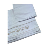 Le Bebe' Lenzuola Set 3 Pezzi Tinta Unita con Stampa per Neonato LBB5284 BIANCO LE BEBE' 