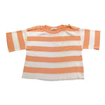 Vicolo T-Shirt Tinta Unita con Fantasia A Righe per Bambina 3146WY00175 PESCA VICOLO 