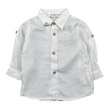 Colori Chiari Completo 2 Pezzi Camicia-Pantalone Bicolore con Fantasia A Quadri Bianco/Azzurro per Neonato MN403080 BIANCO/AZZURRO COLORI CHIARI 