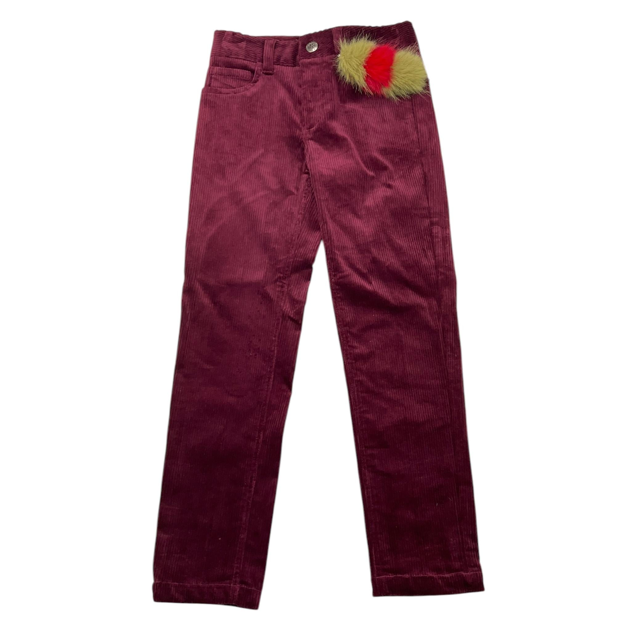 JOHN RICHMOND pantalone tinta unita in velluto Bordeaux per Bambina RGA25121PA BORDEAUX JOHN RICHMOND 