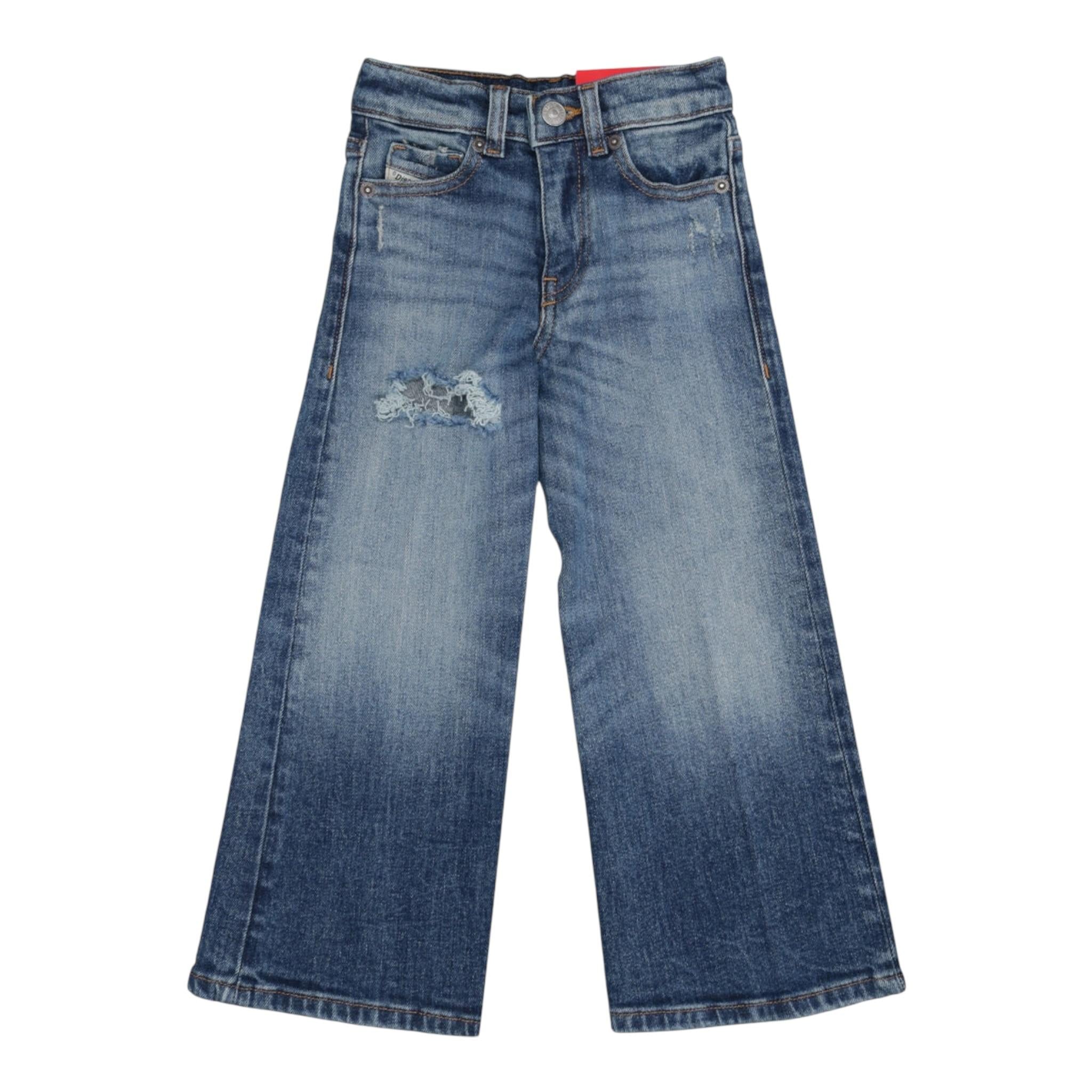 Diesel Jeans tinta unita Modello A Zampa Blu per Bambina J00816X BLU DIESEL 
