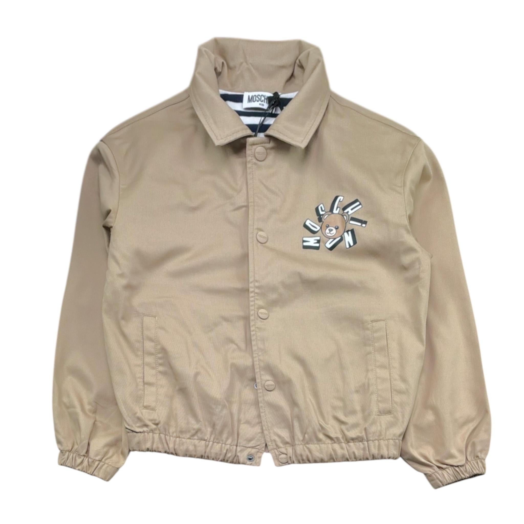 Moschino Giubbino Modello Camicia Tinta Unita per Bambino HUS05M BEIGE MOSCHINO 