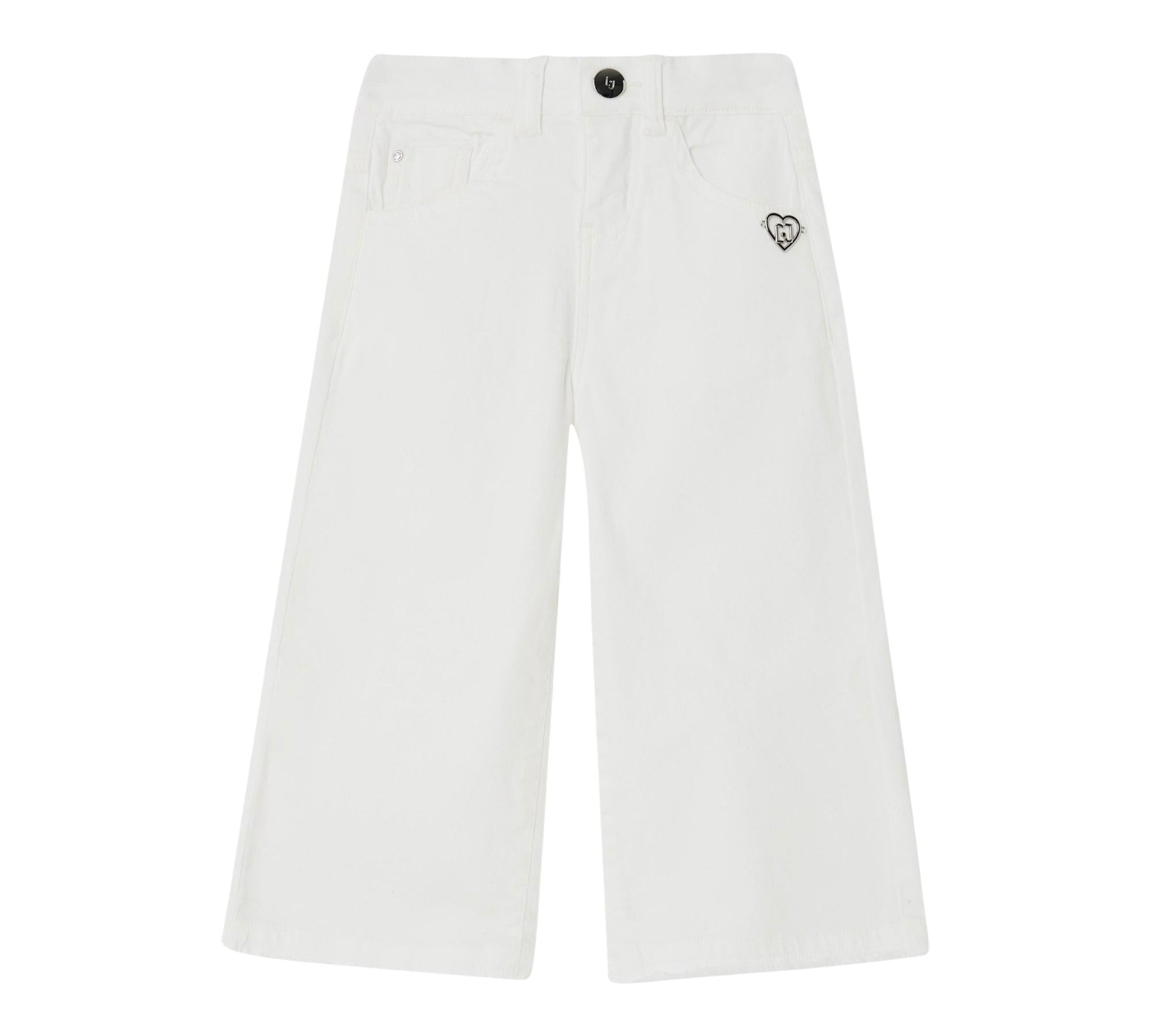 Liu Jo Jeans Tinta Unita Modello Palazzo per Neonata KA5047N BIANCO LIU JO 