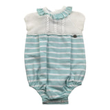 Juliana Pagliaccetto Mezza Manica Fantasia A Righe per Neonata 25168 VERDE ACQUA JULIANA 