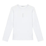 CALVIN KLEIN shirt girocollo tinta unita con stampa Bianco per Bambino IB0IB02166 BIANCO CALVIN KLEIN 