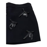 ELISABETTA FRANCHI gonna tinta unita con applicazioni Nero per Neonata EGGO040 NERO ELISABETTA FRANCHI 