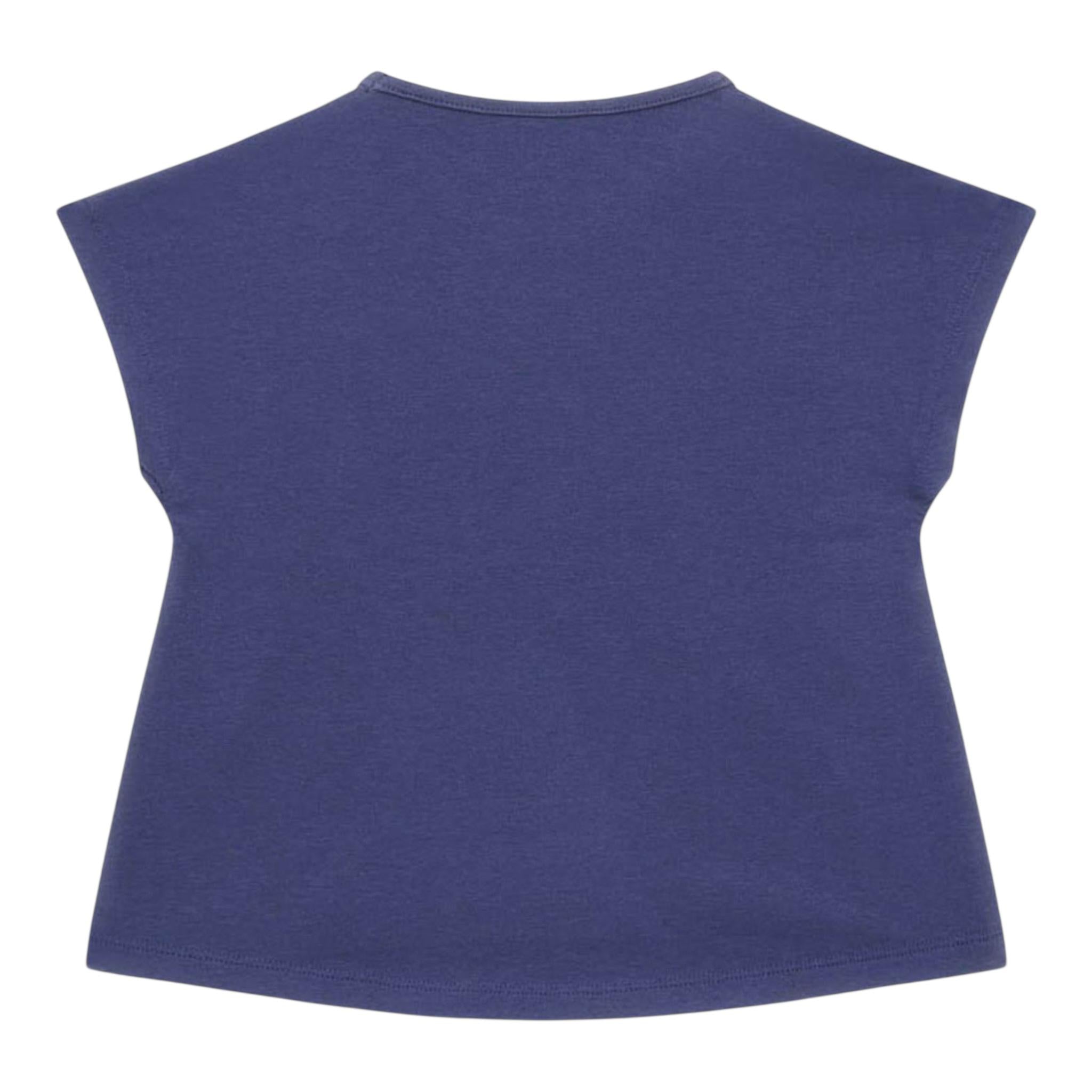 Guess T-Shirt Tinta Unita Girocollo con Stampa per Neonata K4GI01K6YW4 BLU GUESS 