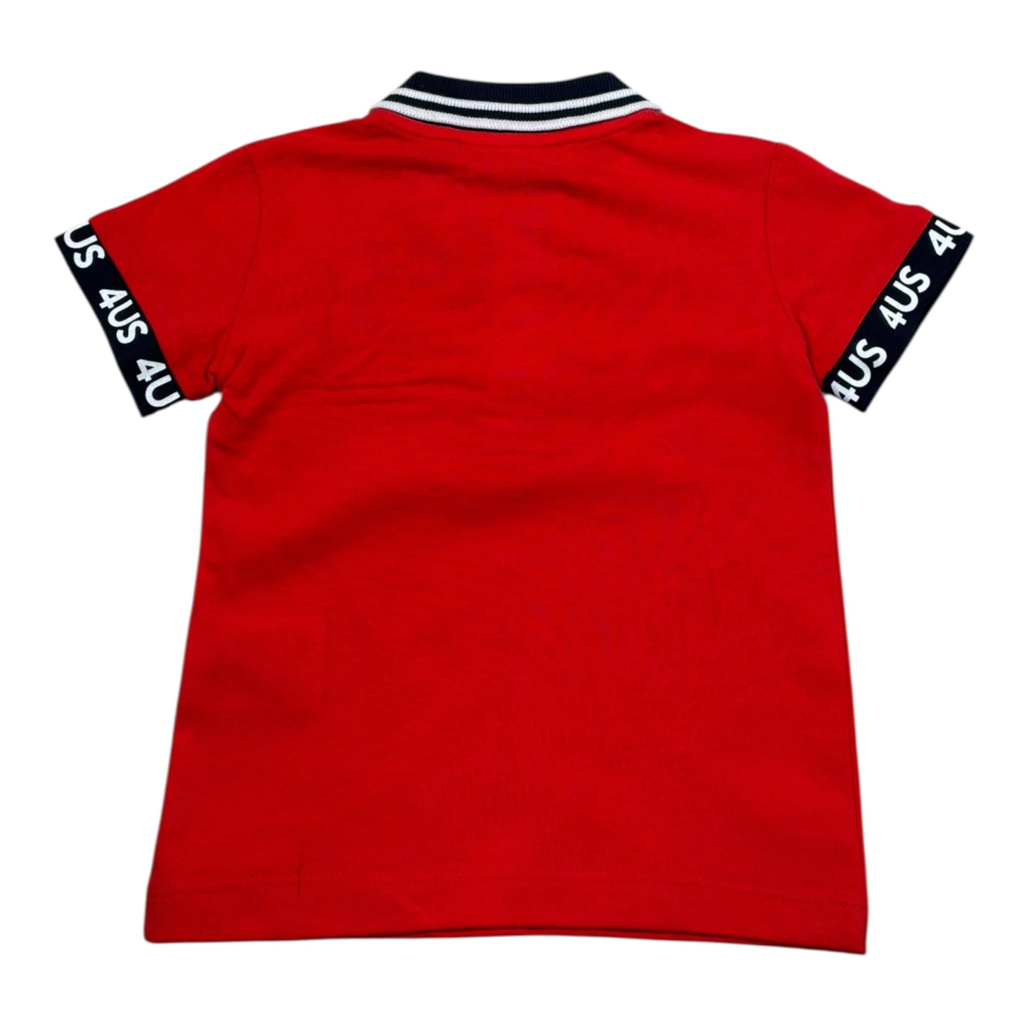 Cesare Paciotti Polo Mezza Manica con Colletto per Neonato PLP1124B ROSSO CESARE PACIOTTI 