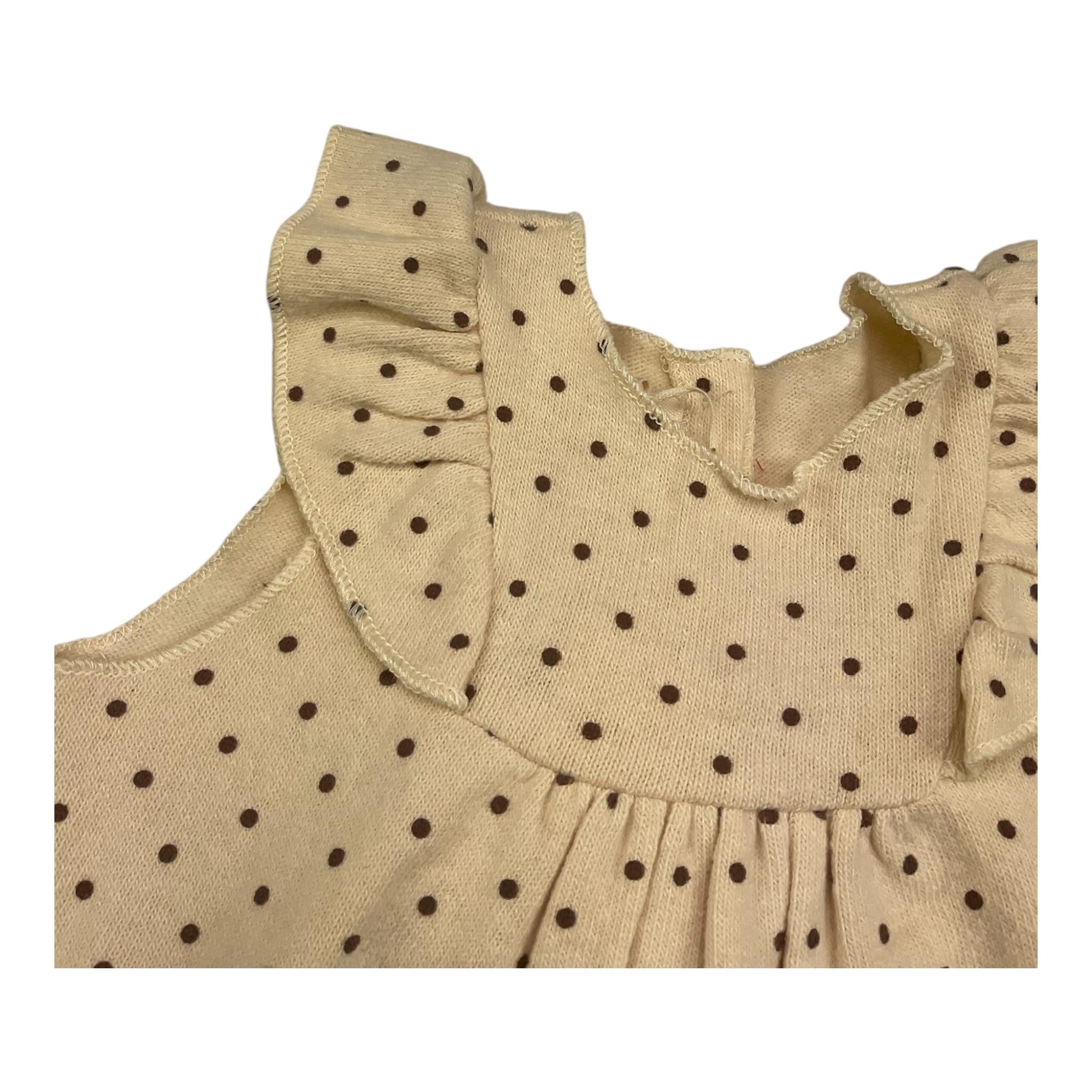 ZHOE & TOBIAH tutina girmanica tinta unita fantasia a pois Avorio per Neonata POS2 AVORIO ZHOE & TOBIAH 