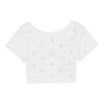 Liu Jo T-Shirt Girocollo Tinta Unita con Stampa Logo per Bambina GA5159X BIANCO LIU JO 