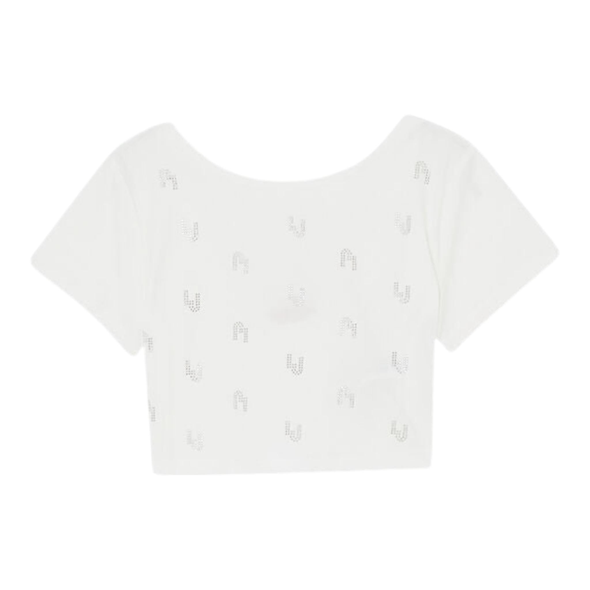 Liu Jo T-Shirt Girocollo Tinta Unita con Stampa Logo per Bambina GA5159X BIANCO LIU JO 