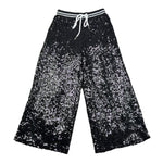 John Richmond Pantalone Modello Palazzo Paillettato Tinta Unita per Bambina RGP26060PA NERO JOHN RICHMOND 
