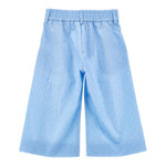 Monnalisa Pantalone Modello Palazzo Tinta Unita per Bambina 11E420 AZZURRO MONNALISA 