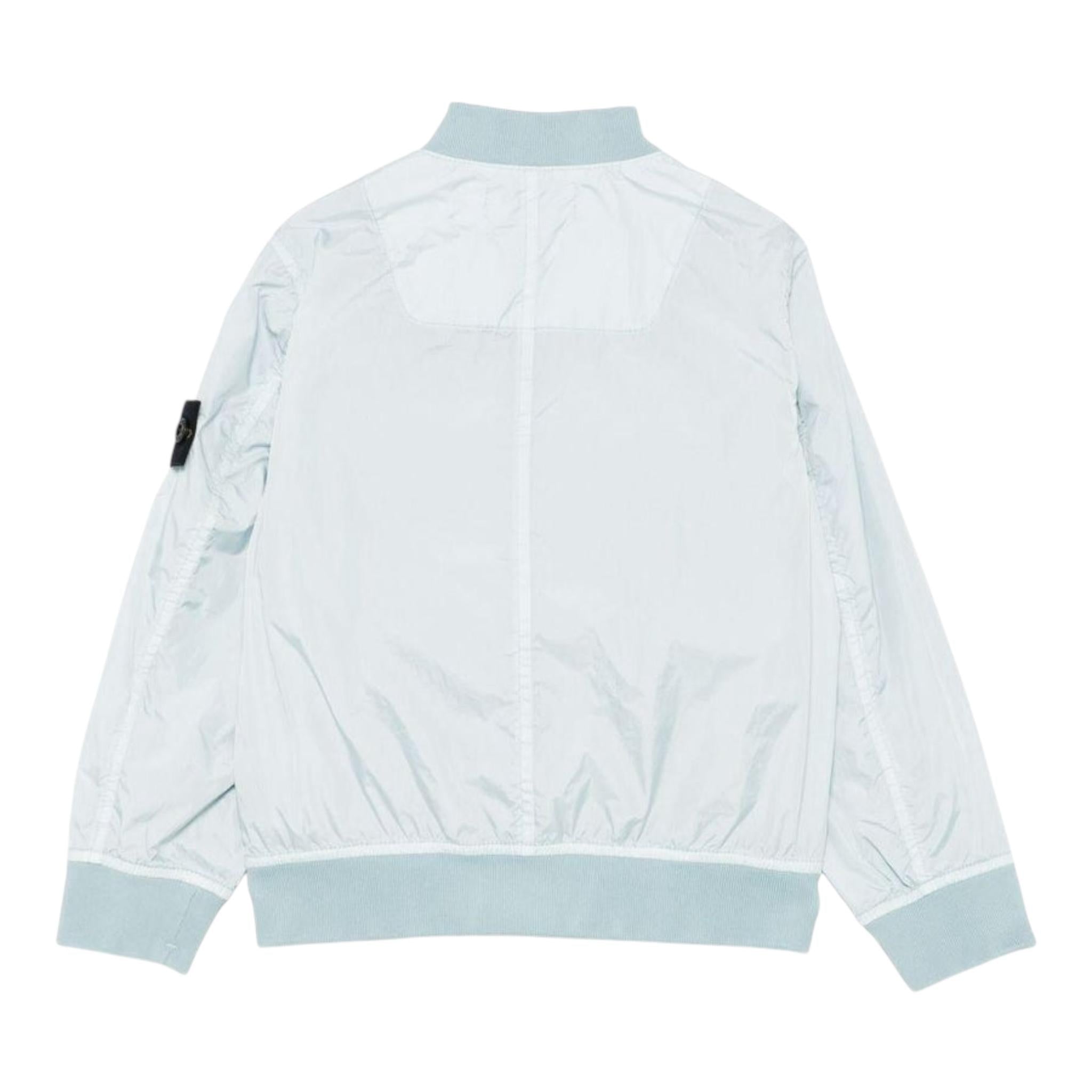 Stone Island Giubbino Tinta Unita con Zip per Bambino K1S164100003 AZZURRO STONE ISLAND 