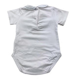 Chicco Body Tinta Unita Con Colletto Mezza Manica Bianco Per Neonato