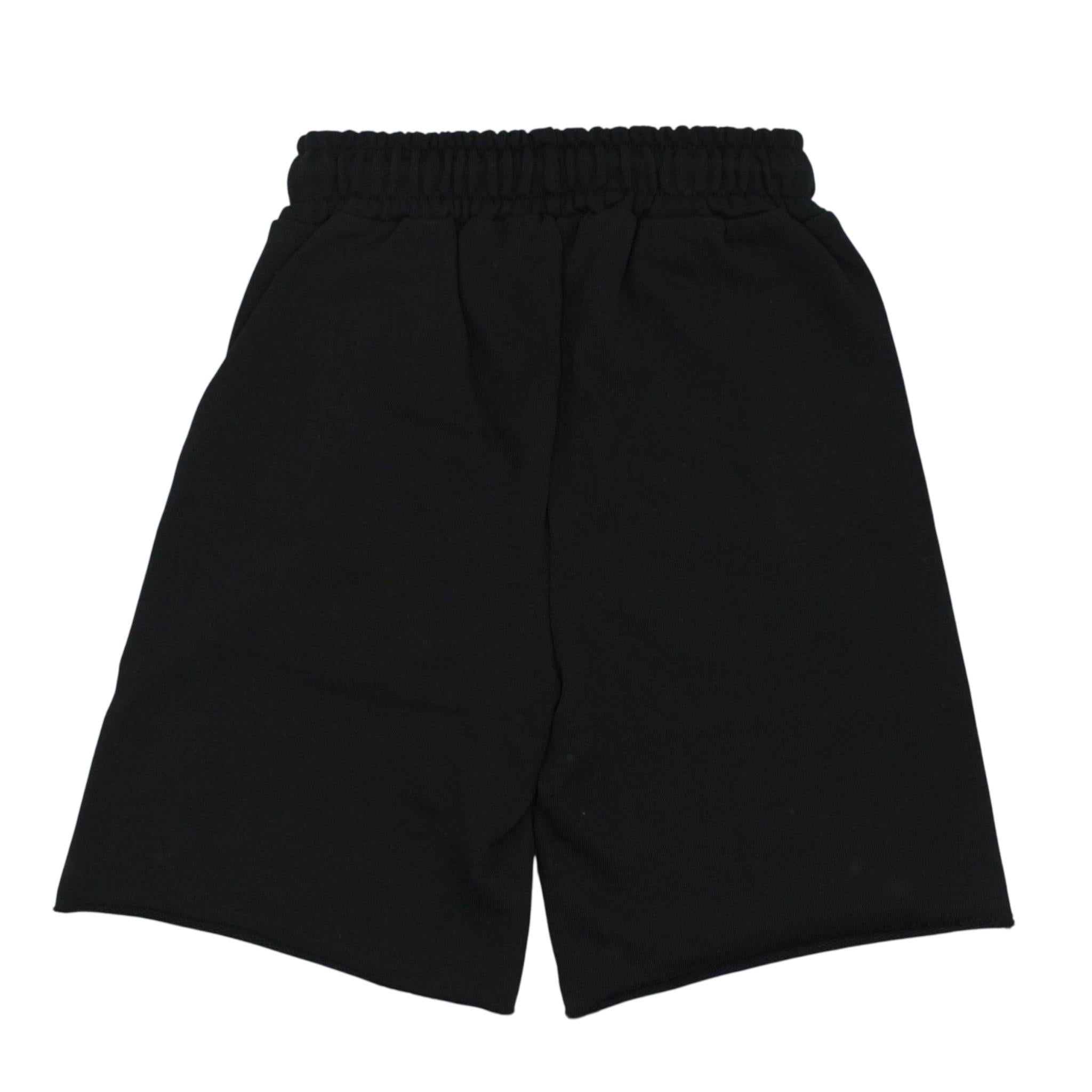 Disclaimer Bermuda tinta unita con Stampa Nero per Bambino 25EDK58412XX NERO DISCLAIMER 