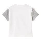 Mayoral T-Shirt Girocollo Tinta Unita con Stampa In Contrasto per Neonato 1037 BIANCO MAYORAL 