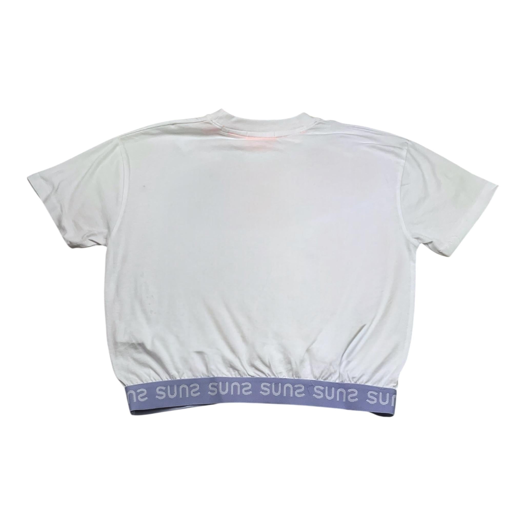 Suns  T-Shirt Tinta Unita con Elastico per Bambina TSS5106D BIANCO SUNS 