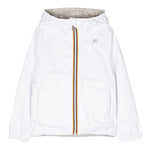 K-Way Giubbino Reversibile con Zip E Cappuccio per Bambina K61313WX BIANCO/BEIGE K-WAY 