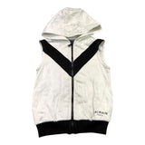 Balmain Felpa Smanicata Tinta Unita Cn Cappuccio Bianco Per Bambino