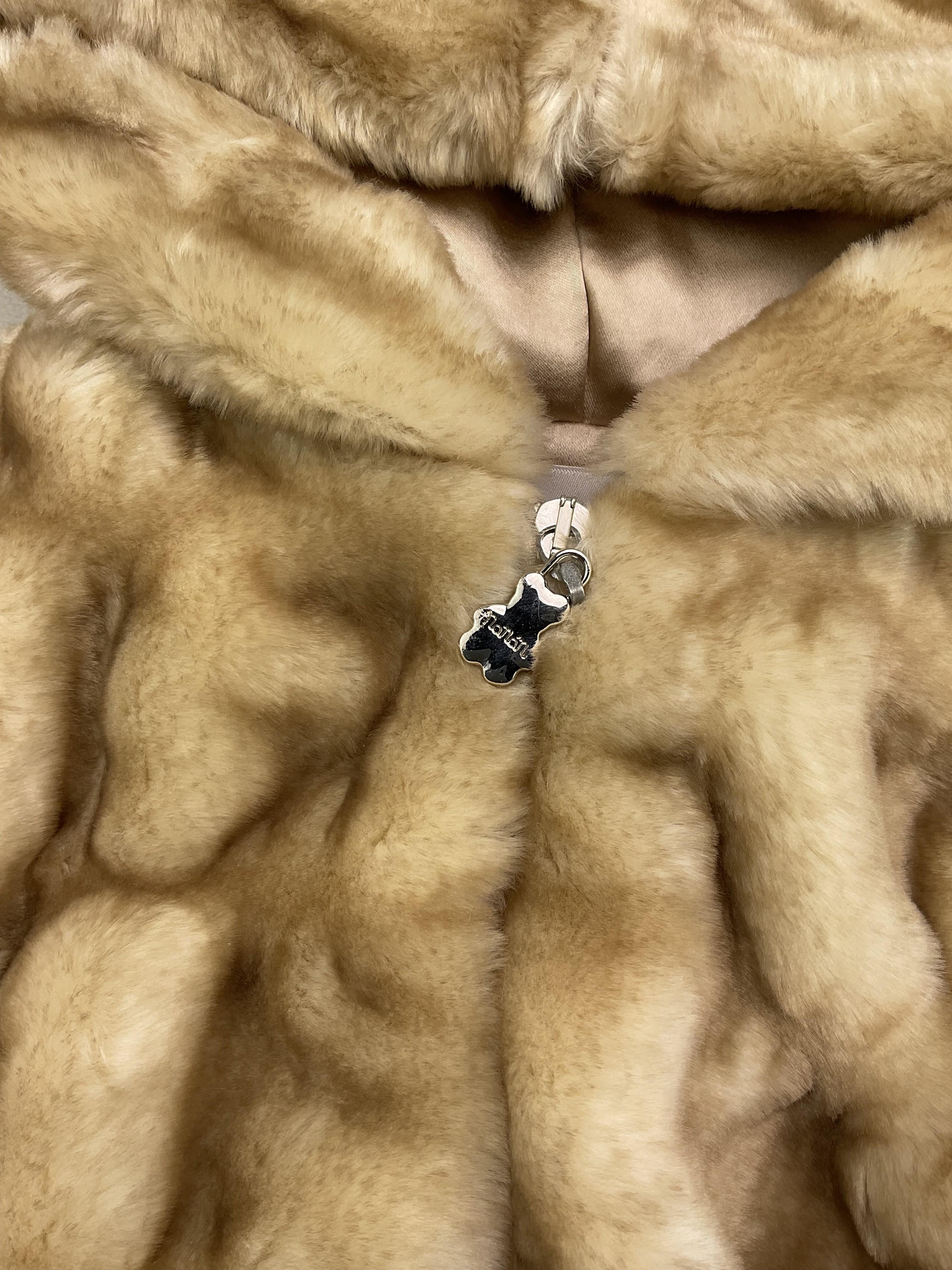 NANAN pelliccia tinta unita con zip e cappuccio Beige per Neonata I2454224BE BEIGE NANAN 