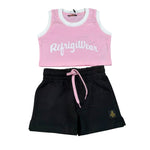 Refrigiwear Completo 2 Pezzi Top-Short per Bambina RG1471W25X NERO/ROSA REFRIGIWEAR 