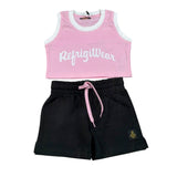 Refrigiwear Completo 2 Pezzi Top-Short per Bambina RG1471W25X NERO/ROSA REFRIGIWEAR 