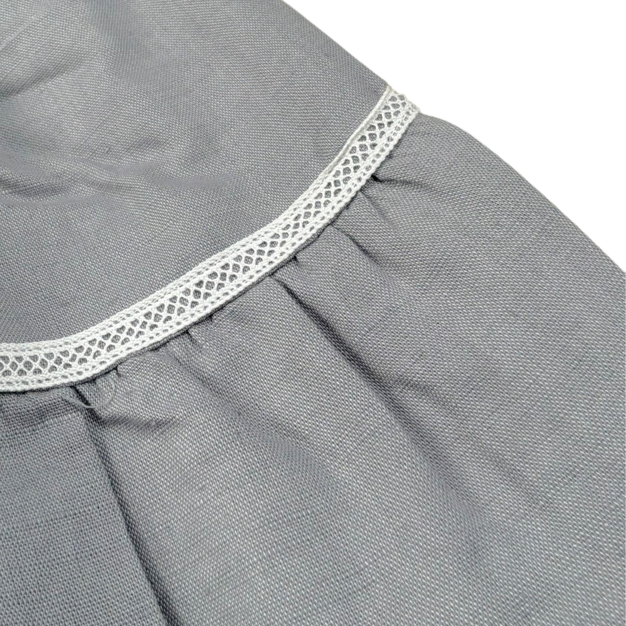 Babidu Abito Tinta Unita con Fiocco per Bambina 91405J GRIGIO BABIDU 