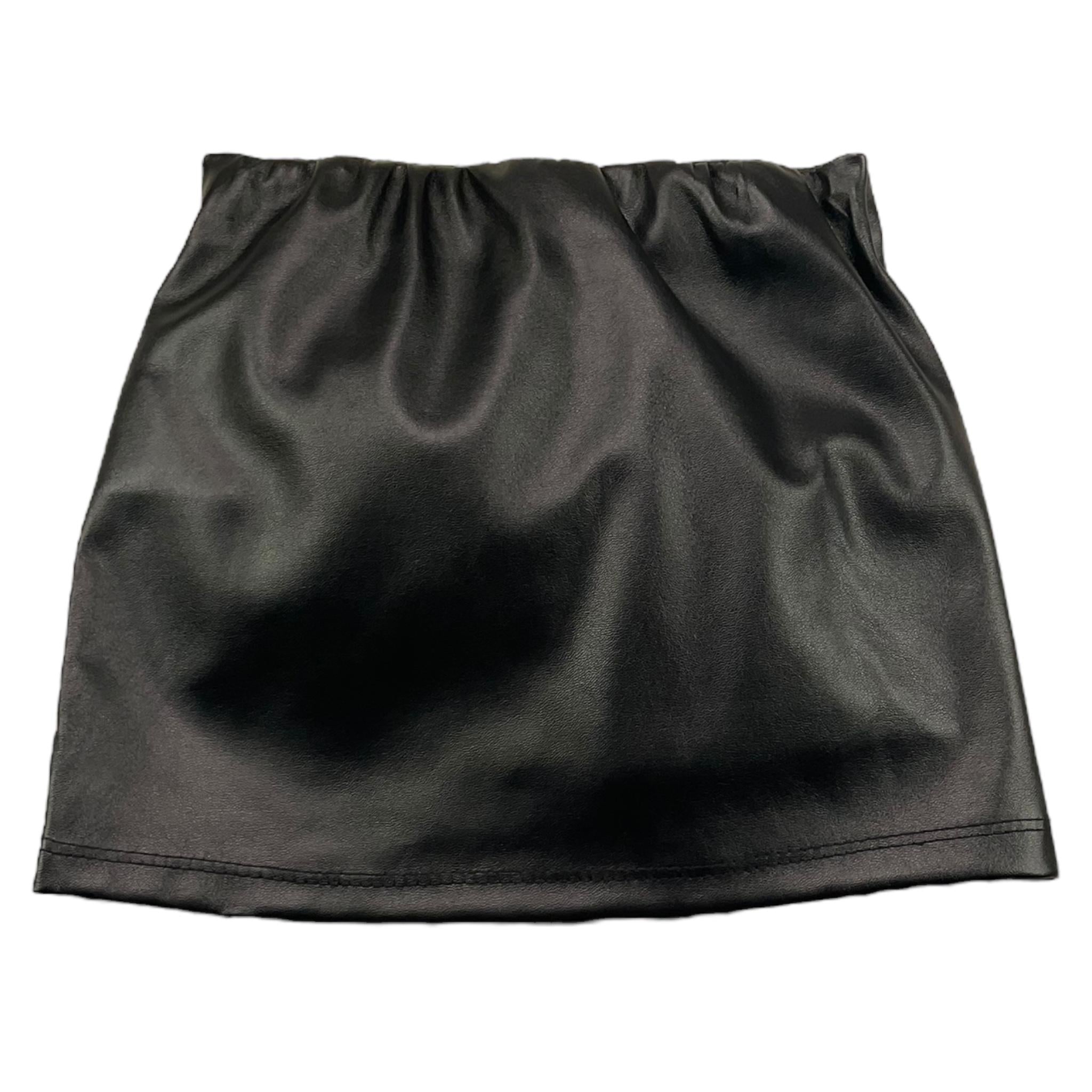MONNALISA gonna in ecopelle tinta unita Nero per Bambina 17D702 NERO MONNALISA 