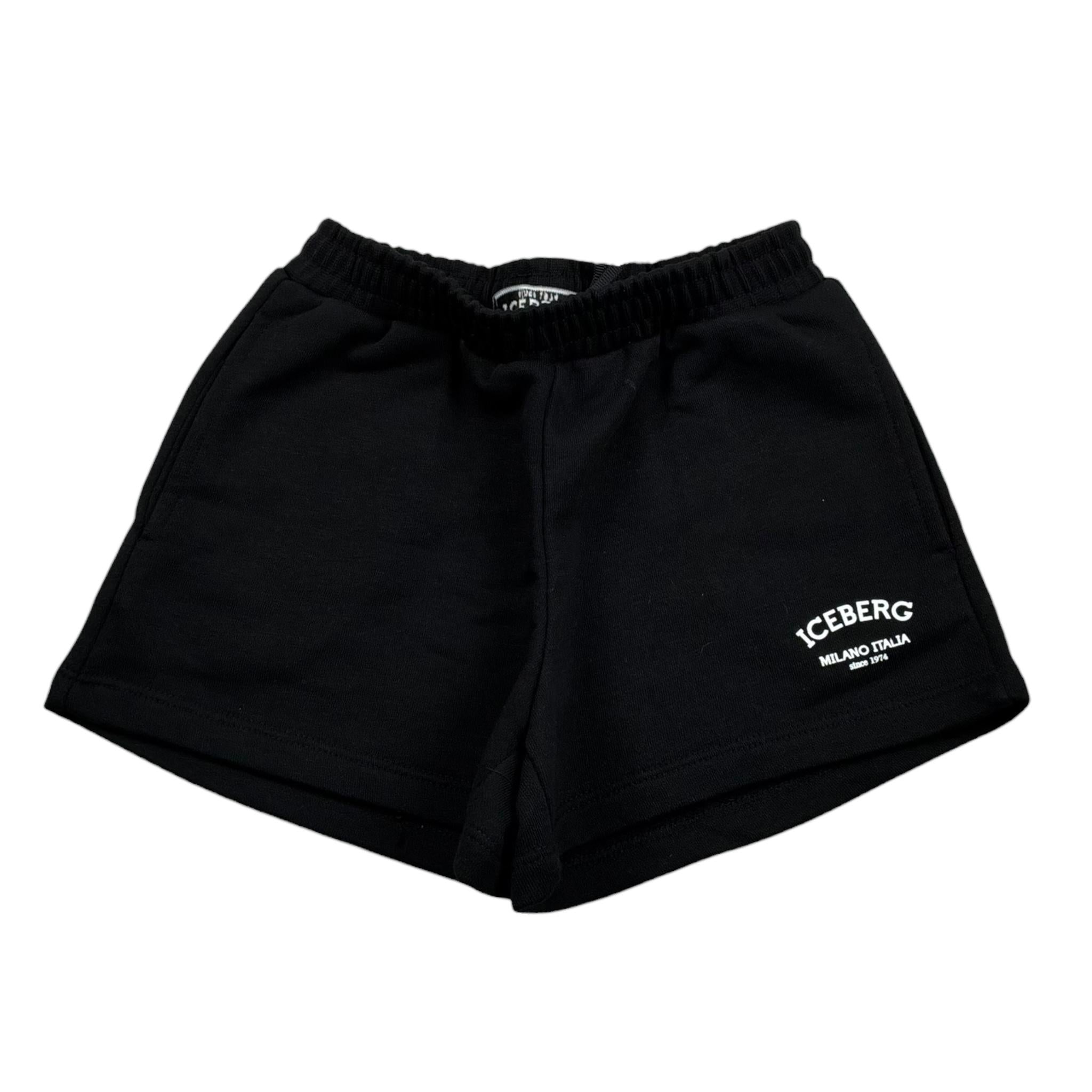 Iceberg Short Tinta Unita con Elastico In Vita per Bambina SHICE5150JX NERO ICEBERG 