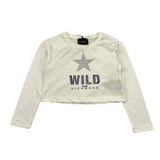 JOHN RICHMOND shirt modello crop tinta unita con stampa in contrasto Bianco per Bambina RGA24012TSX BIANCO JOHN RICHMOND 