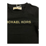 MICHAEL KORS t-shirt tinta unita con stampa Nero per Neonata R30140 NERO MICHAEL KORS 